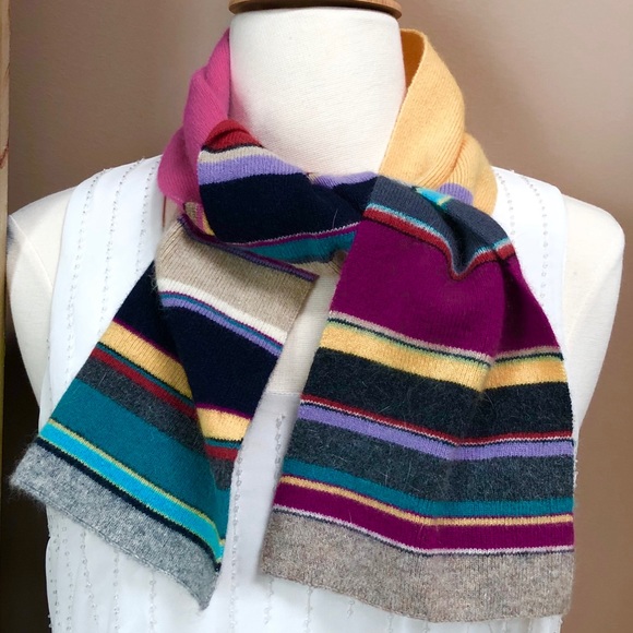 Ralph RL striped wool blended scarf - Picture 5 of 5